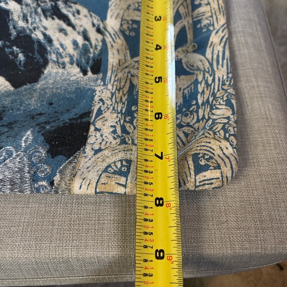 Artistic Blue and Cream Clutch by Jasper and Jeera - Picture 6 of 8